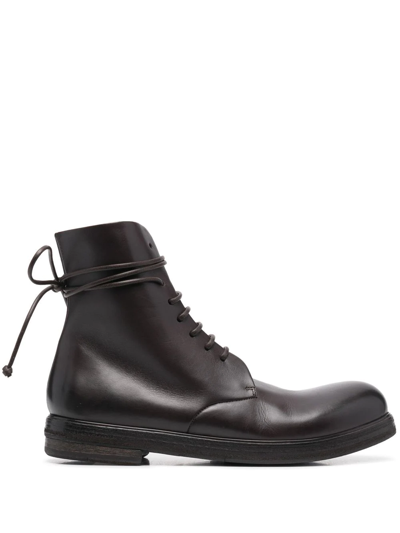 Marsèll Lace-up Leather Boots In Brown