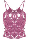 Isa Boulder Purple & Pink Nest Tank Top In Purple