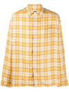 UNDERCOVER PATCH-POCKET CHECK FLANNEL SHIRT