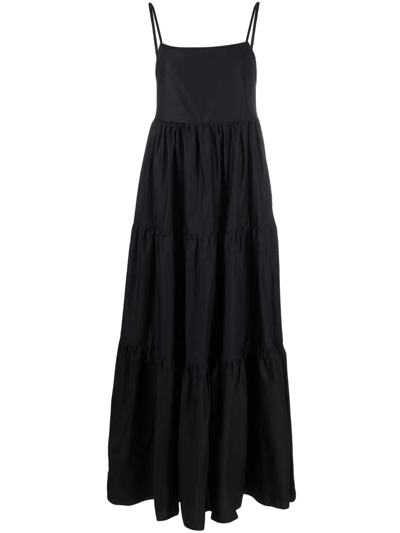 Matteau The Tiered Low-back Sun-dress In Black