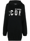 Dsquared2 Logo-print Hoodie In Schwarz