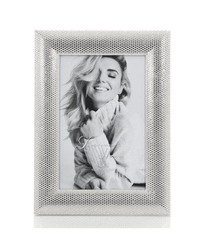 Lawrence Frames Pindot Design Metal Picture Frame, 4" X 6" In Silver-tone