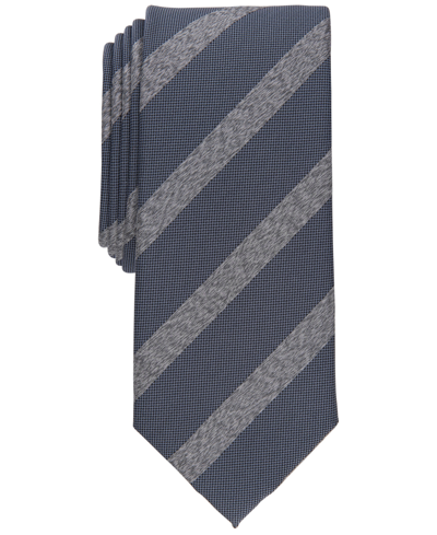 Alfani Men's Rivers Stripe Tie, Created For Macy's In Charcoal