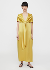 Totême Knot-detail Cape Maxi Dress In Hay