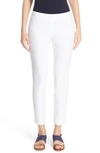Lafayette 148 Plus-size Jodhpur Cloth Front Zip Cropped Bleecker Pant In White