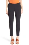 Lafayette 148 Fundamental Bi-stretch Stanton Cropped Pants In Black