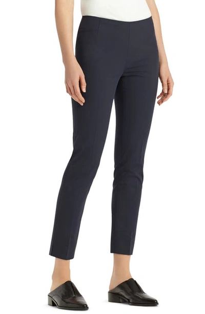Lafayette 148 Fundamental Bi-stretch Stanton Cropped Pants In Ink