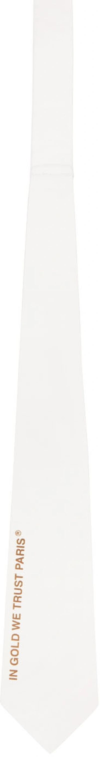 In Gold We Trust Paris Ssense Exclusive White Leather Tie