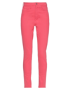 GUESS GUESS WOMAN PANTS CORAL SIZE 26 COTTON, ELASTANE