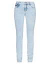 PHILIPP PLEIN PHILIPP PLEIN WOMAN JEANS BLUE SIZE 26 COTTON, ELASTOMULTIESTER, ELASTANE, GLASS