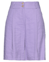 Skills & Genes Woman Shorts & Bermuda Shorts Mauve Size 2 Viscose, Polyester In Purple