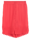 Marco De Vincenzo Woman Shorts & Bermuda Shorts Red Size 12 Polyester