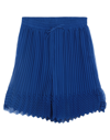 Marco De Vincenzo Woman Shorts & Bermuda Shorts Bright Blue Size 12 Polyester