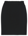 FRANKIE MORELLO FRANKIE MORELLO WOMAN MINI SKIRT BLACK SIZE 10 POLYESTER, VISCOSE, COTTON, ELASTANE, ACETATE