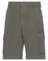 HISTORIC HISTORIC MAN SHORTS & BERMUDA SHORTS MILITARY GREEN SIZE S COTTON