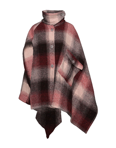 Crossley Woman Capes & Ponchos Burgundy Size S Virgin Wool, Polyamide In Red