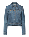 Guess Denim Harrington Jacket Light Denim Polyester Woman In Blue