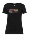 North Sails T-shirts In Black