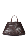 Dragon Diffusion Small Santa Croce Leather Shoulder Bag In Marrone