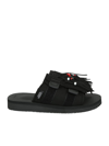 SUICOKE HOTO-CAB FRINGED SANDALS