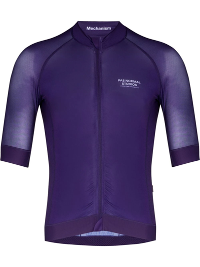 Pas Normal Studios Mechanism Logo-print Cycling Jersey In Purple