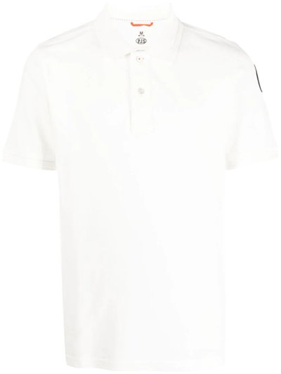 Parajumpers Logo-patch Sleeve Polo Shirt In White