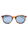 Saint Laurent Round-frame Sunglasses In Brown