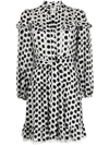 Diane Von Furstenberg Chicago Polka-dot Print Dress In White