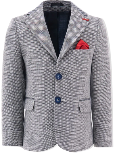 Moustache Kids' Single-breasted Blazer In Grey