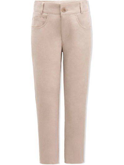 Moustache Kids' Tailored Stretch-cotton Trousers In Neutrals