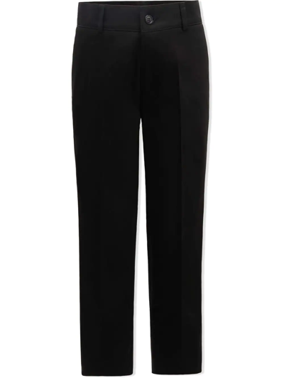 Moustache Kids' Tailored Stretch-cotton Trousers In Black