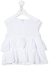Il Gufo Ruffle-trim Sleeveless Blouse In White