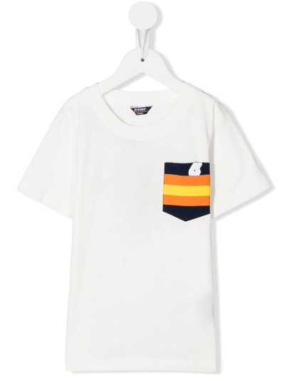 K-way Teen Logo Patch T-shirt In White