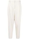 Brunello Cucinelli High-waisted Tailored Trousers In Neutrals