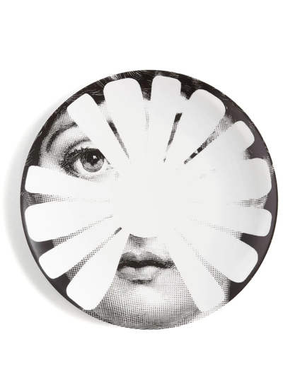 Fornasetti Tema E Variazioni N.37 Wall Plate In White