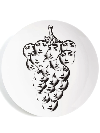 Fornasetti Tema E Variazioni N. 53 Wall Plate In White