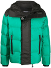 DSQUARED2 ZIP-POCKETS HOODED PADDED JACKET