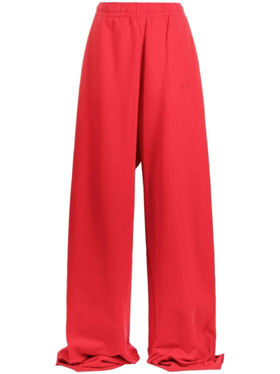 Vetements Wide-leg Track Trousers In Red