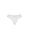 Skims Dipped Mid-rise Stretch-cotton Jersey Thong In Grey