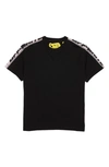 Off-white Off White T-shirt Nera In Jersey Di Cotone Bambina In Black Black