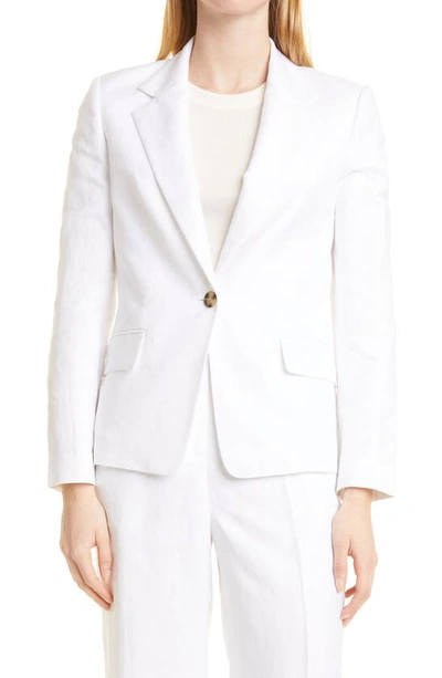 Club Monaco Classic Linen Blend Blazer In White | ModeSens