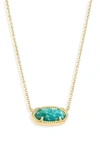 Kendra Scott Elisa Birthstone Pendant Necklace In Gold Seafoam