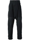 LOST & FOUND LOST & FOUND RIA DUNN FOLDED FRONT PINSTRIPE TROUSERS - BLACK,2051367711685486