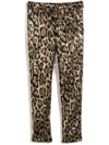 Dolce & Gabbana Sequin-embellished Leopard-print Leggings In Gold