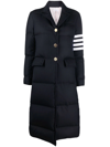 THOM BROWNE DOWN-FEATHER 4-BAR OVERCOAT