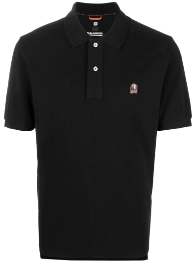 Parajumpers Logo-patch Polo Shirt In Black