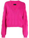 Rta Pink Alba Knitted Sweater In Pink