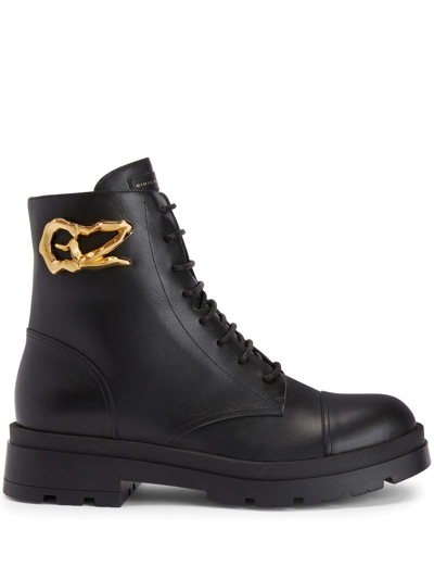Giuseppe Zanotti Harlock Zali Combat Boots In Black