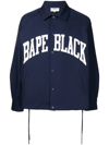 BAPE BLACK *A BATHING APE® LOGO-PRINT SHIRT JACKET