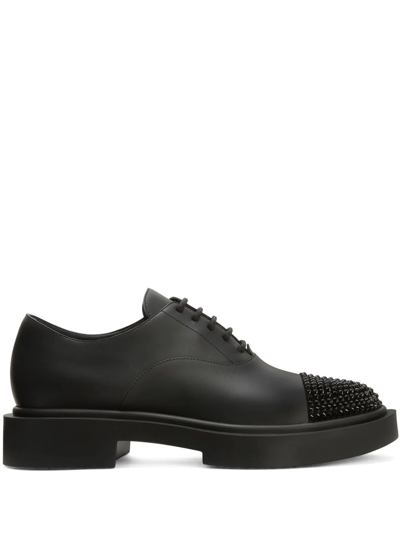 Giuseppe Zanotti Arnhau Studded Leather Loafers In Black
